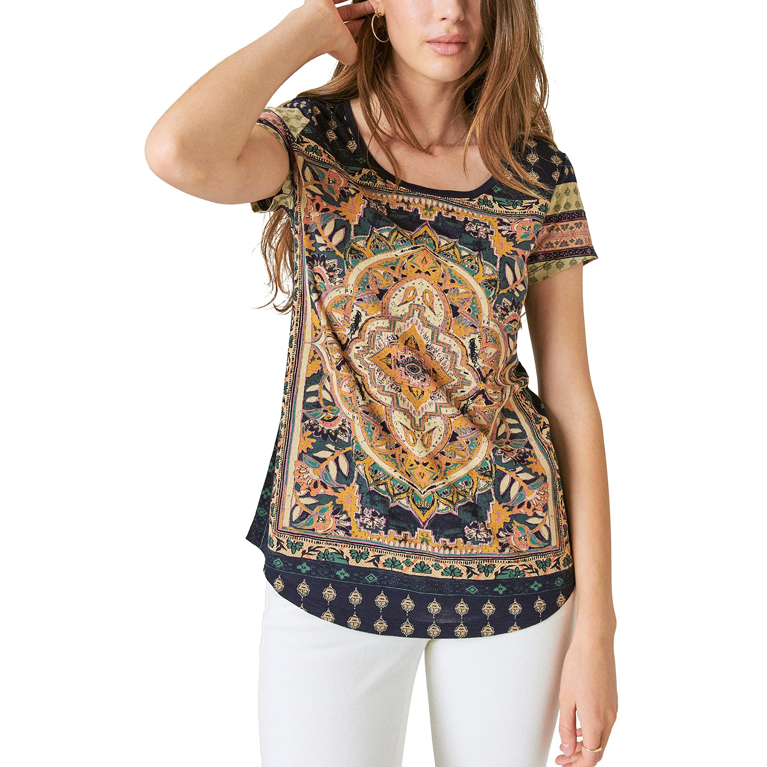 Lucky Brand Persian Carpet Tshirt in Blue Lyst