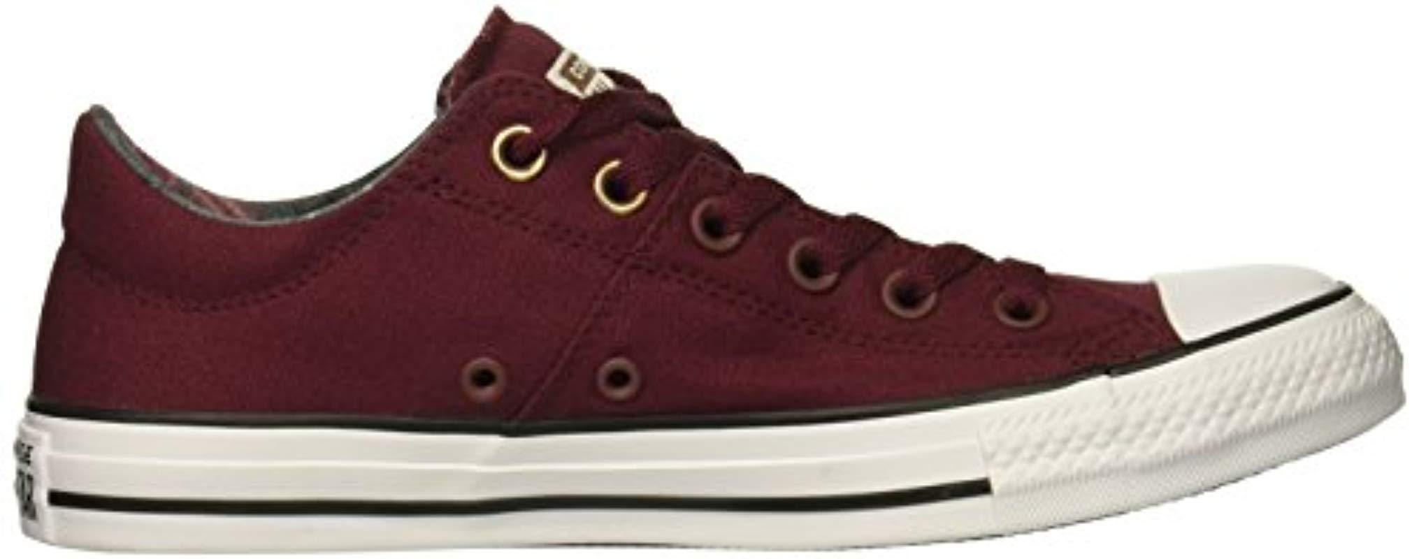 Converse Chuck Taylor All Star Plaid Lined Madison Low Top Sneaker, Dark  Burgundy/white, 7 M Us | Lyst
