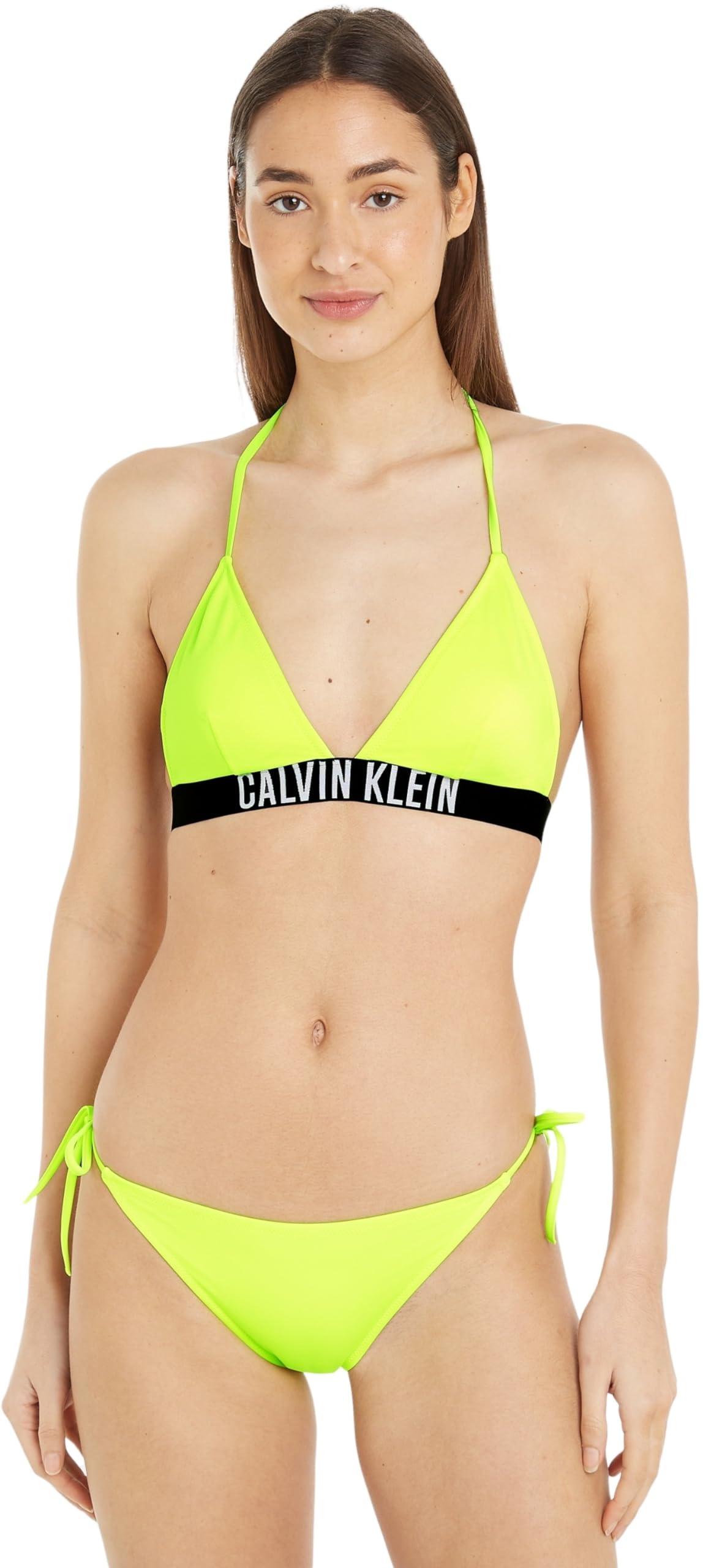 Bra Swimwear Calvin Klein Yellow Bikini Top Calvin Klein String