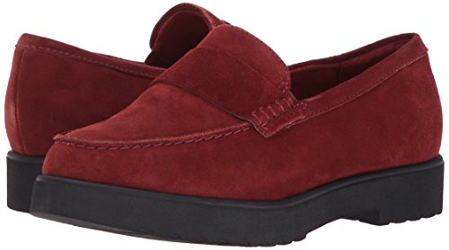 clarks red loafers