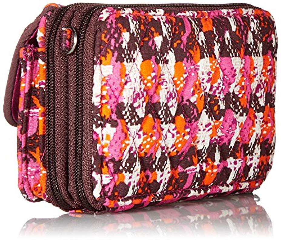 Vera Bradley Signature Cotton Rfid All In One Crossbody Wristlet Lyst