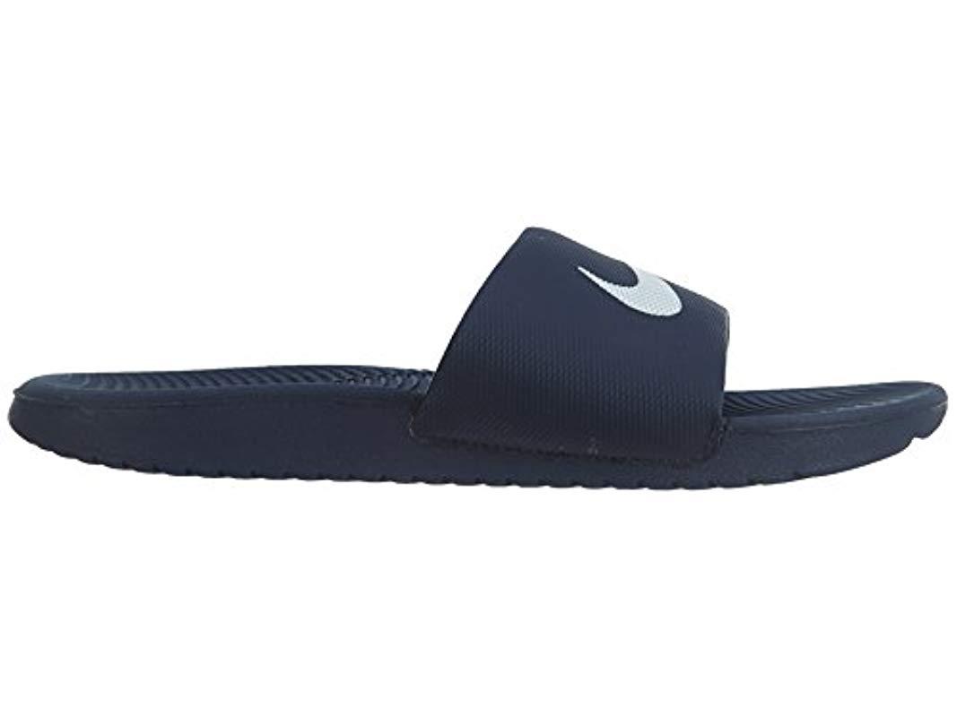 nike kawa slide navy blue
