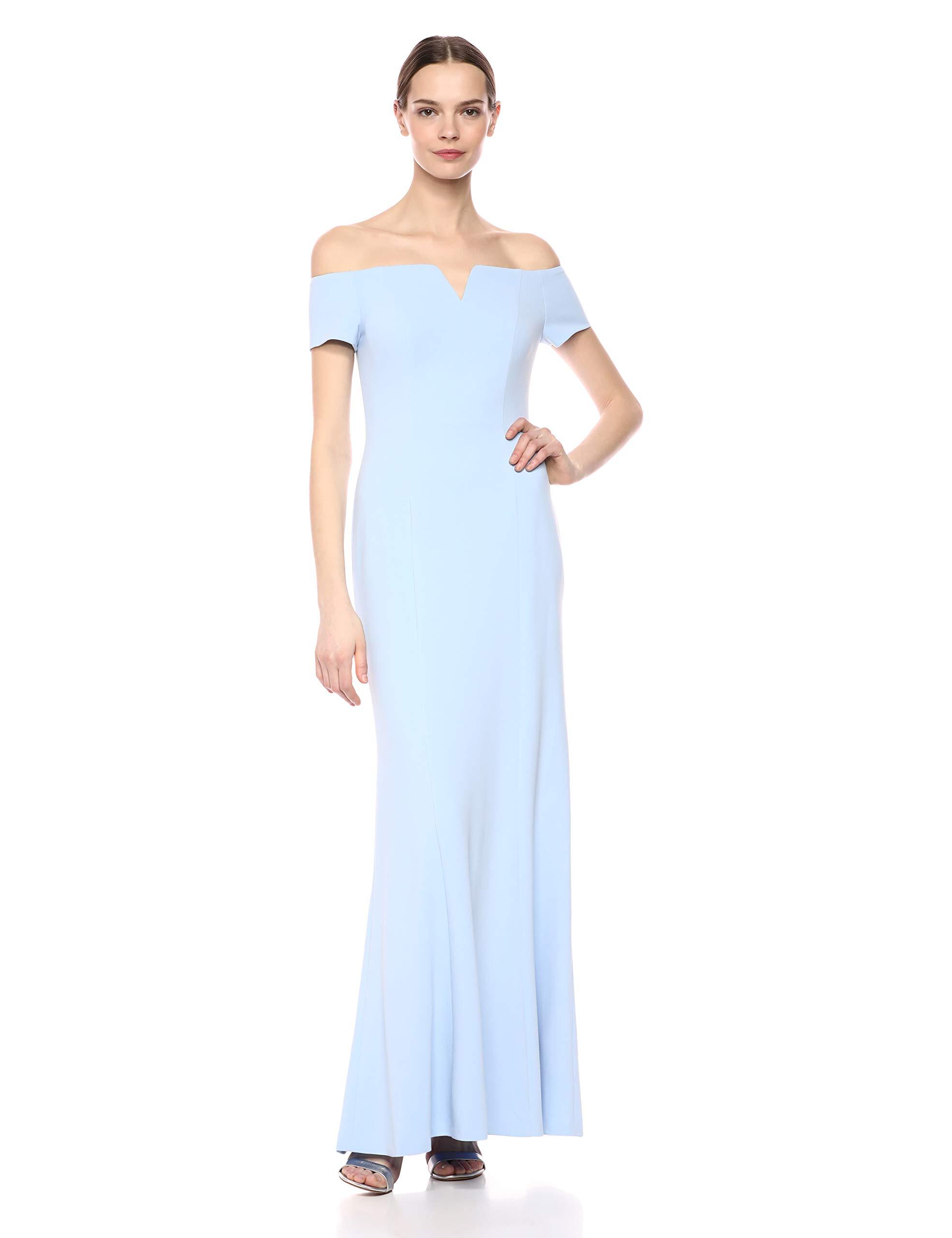 calvin klein off the shoulder gown