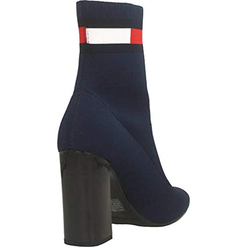 tommy hilfiger sock boots navy