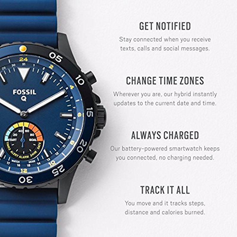 fossil hybrid smartwatch blue