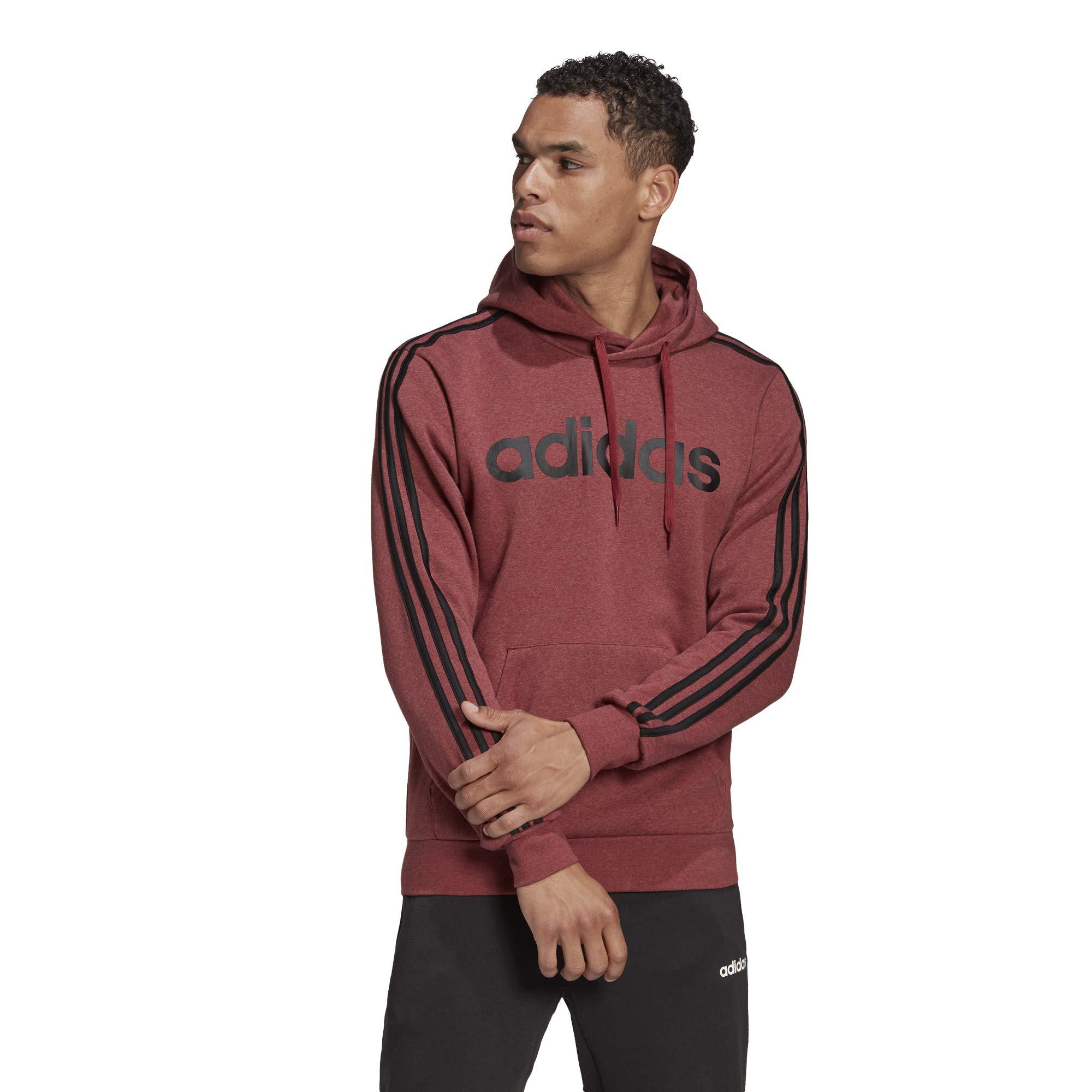 adidas Essentials 3-stripes Pullover Hoodie in het Rood voor heren -  Bespaar 15% - Lyst