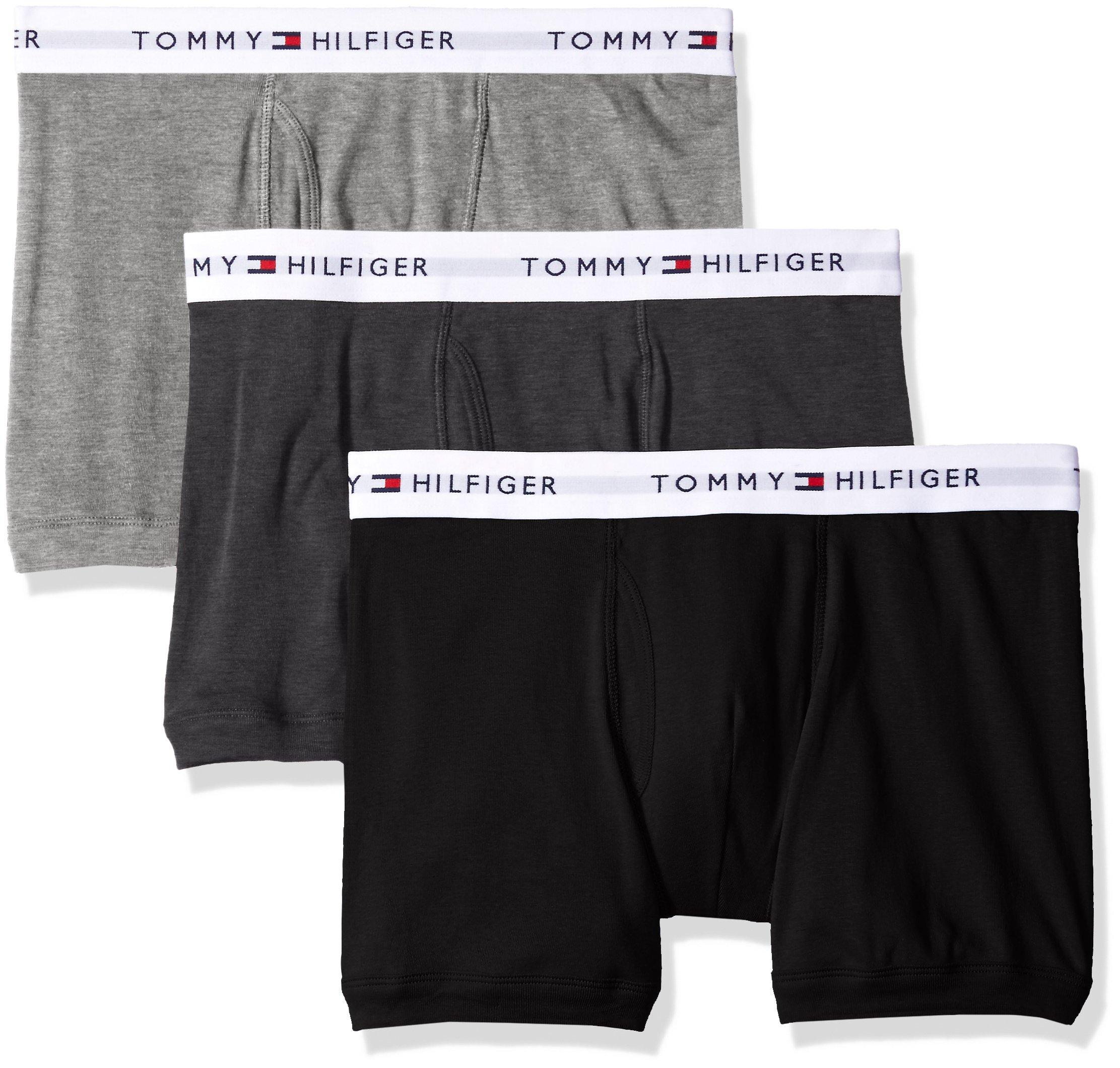 Tommy Hilfiger Underwear 3 Pack Cotton Classics Trunks in Grey Heather