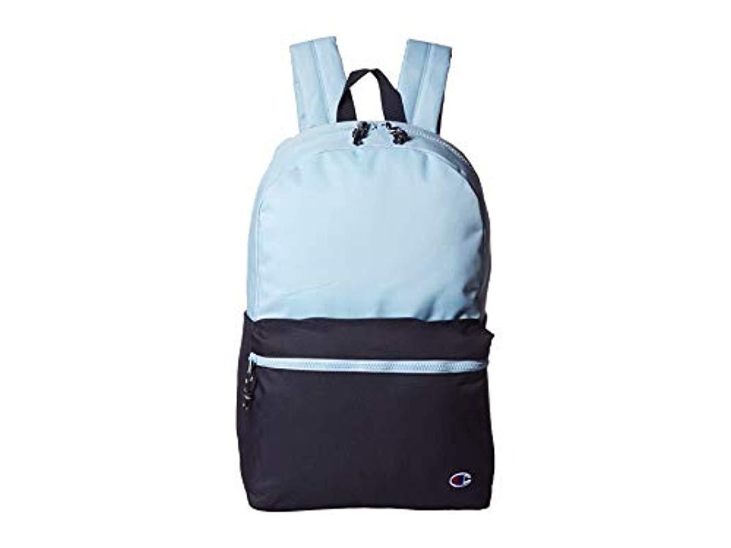light blue champion backpack