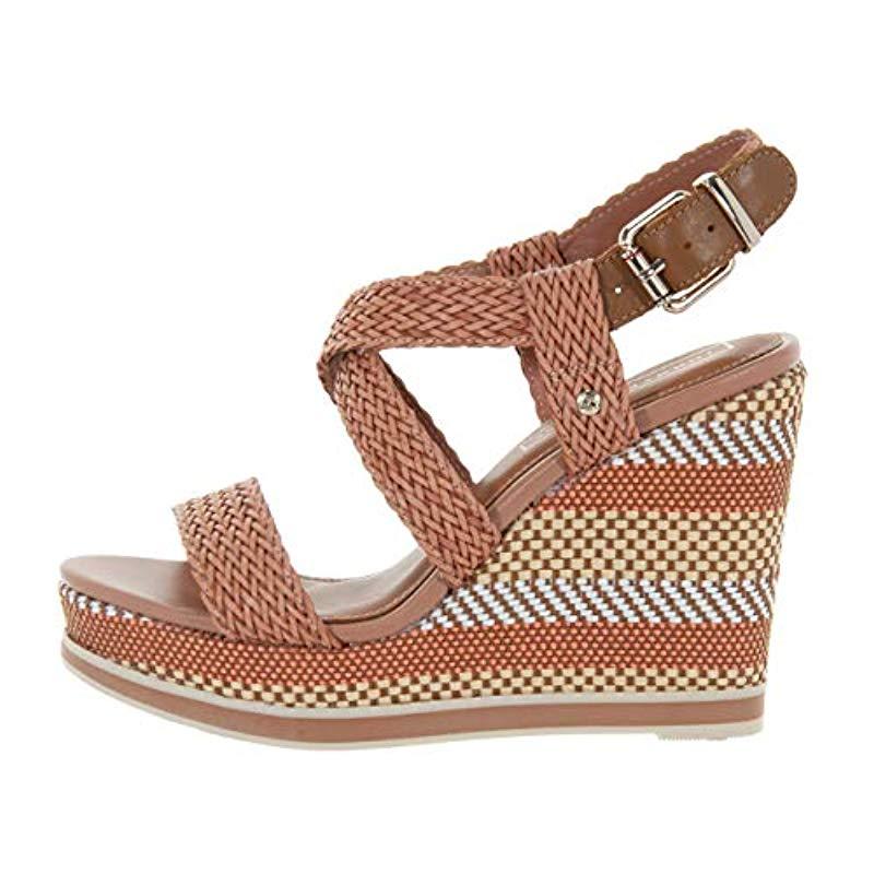 tommy hilfiger raffia wedge