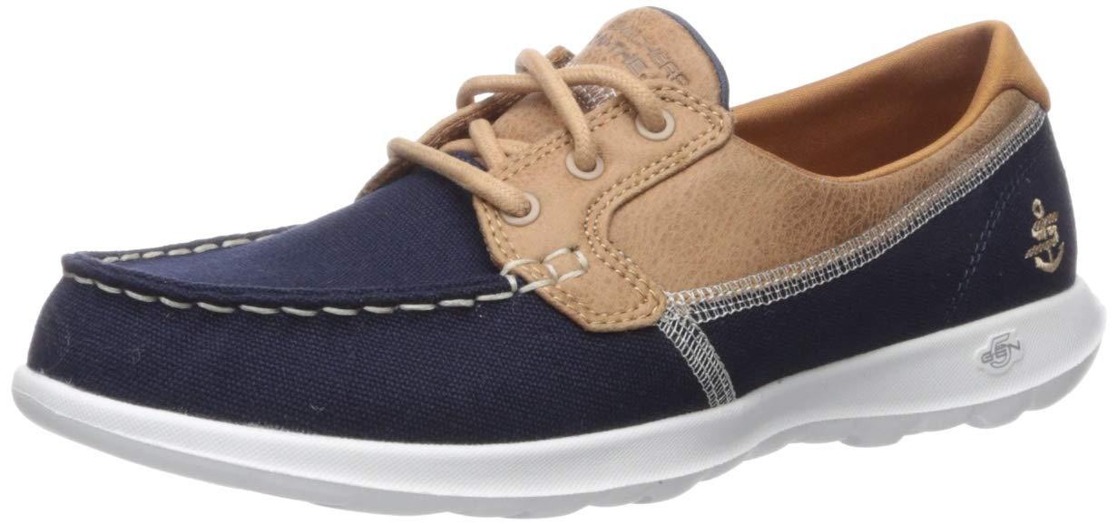 Skechers Leather Performance Go Walk Lite-eclipse Boat Shoe,navy,8.5 M Us  in Blue - Save 72% | Lyst