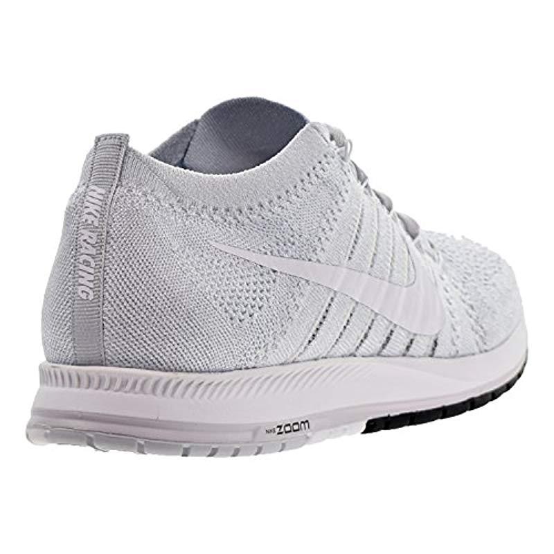 Nike Unisex Flyknit Streak Pure Platinumwhiteblack Running Nike Unisex Flyknit Streak Pure Platinumwhiteblack Running