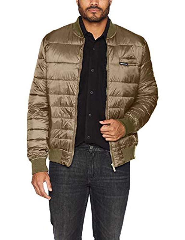 members only varsity puffer jacket