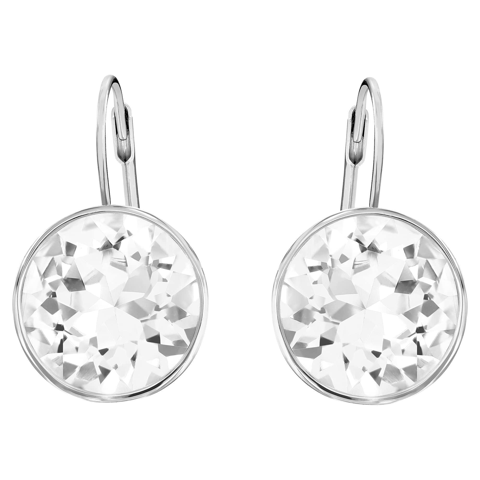 Swarovski Vittore Mini Hoop Pierced Earrings With White Circle Cut Crystal  On A Rhodium Plated Setting With A Hinged Closure in Metallic - Save 30% -  Lyst