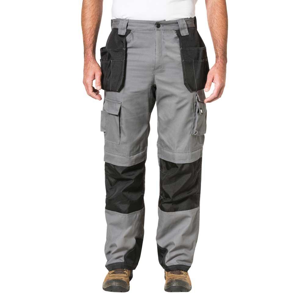 Caterpillar Trademark Work Pants Built From Tough Canvas Fabric With