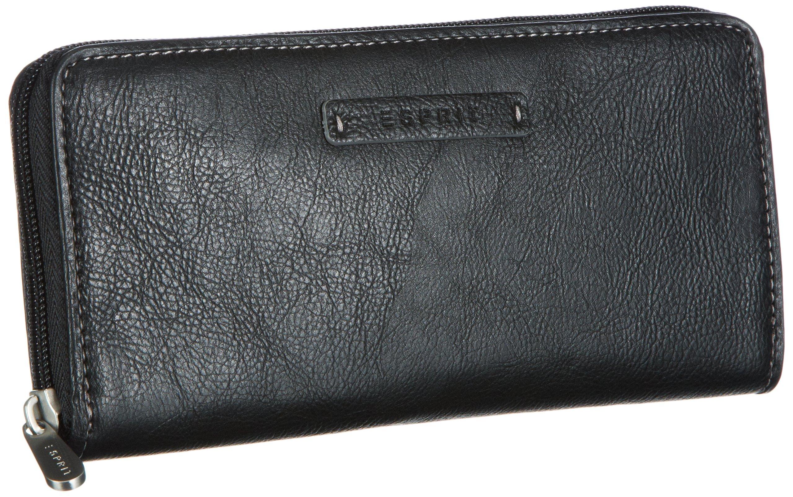 Leder Esprit Geldbeutel Schwarz Esprit Portemonnaie Aus Leder