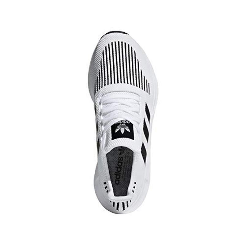 adidas swift run heather black & white shoes