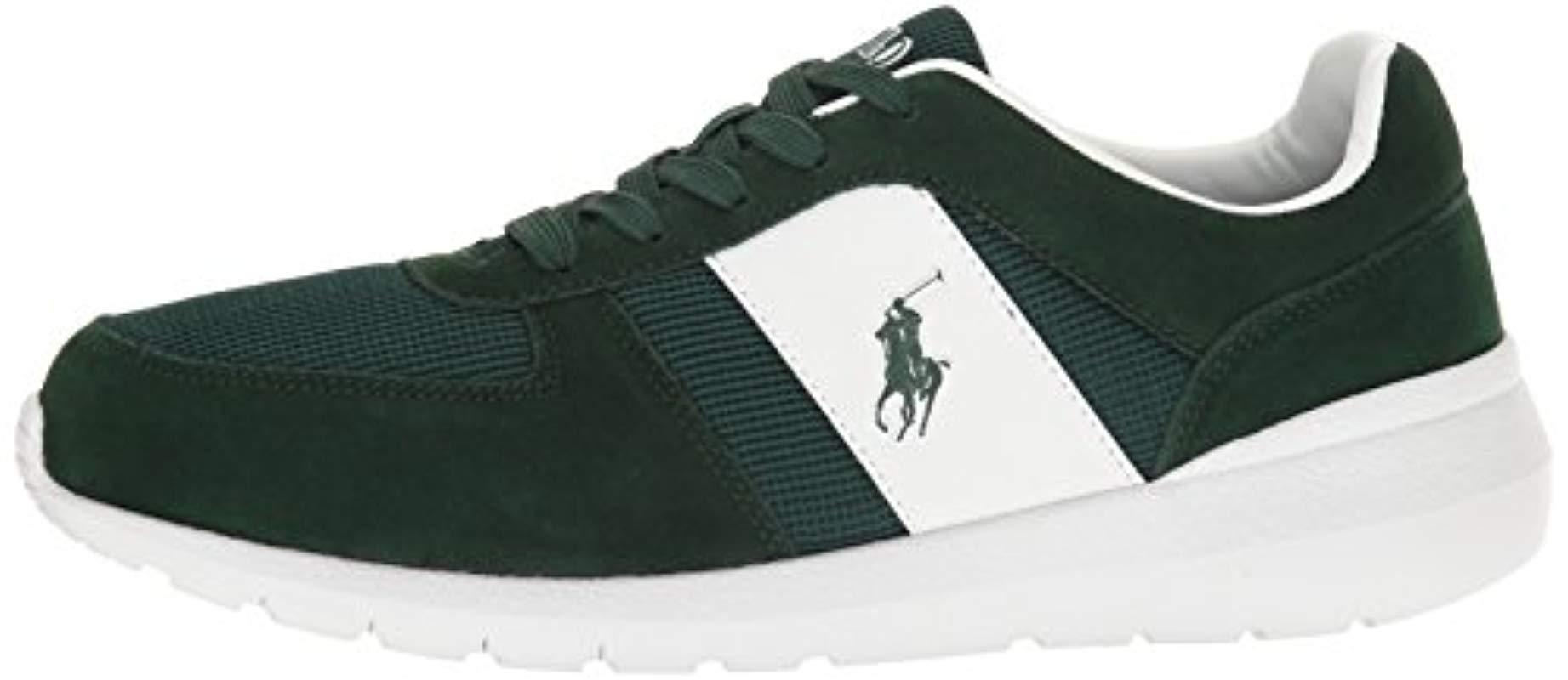 Polo Ralph Lauren Leather Cordell Sneaker in Green for Men - Lyst