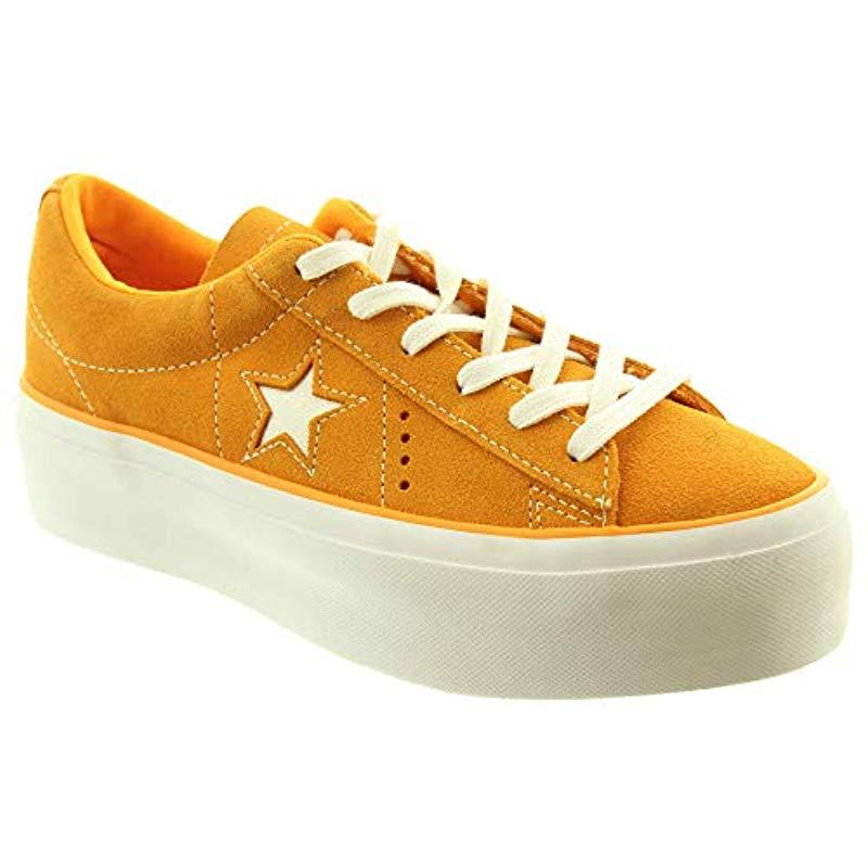 yellow platform converse