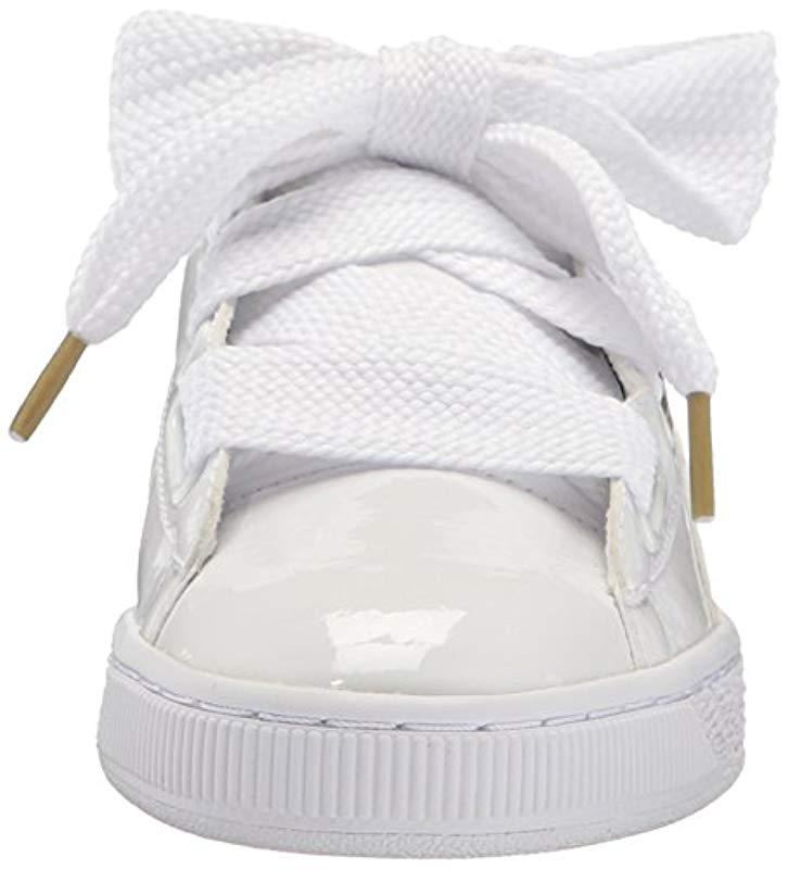 Follow specification theft PUMA Basket Heart Patent Wn's Trainers in White | Lyst