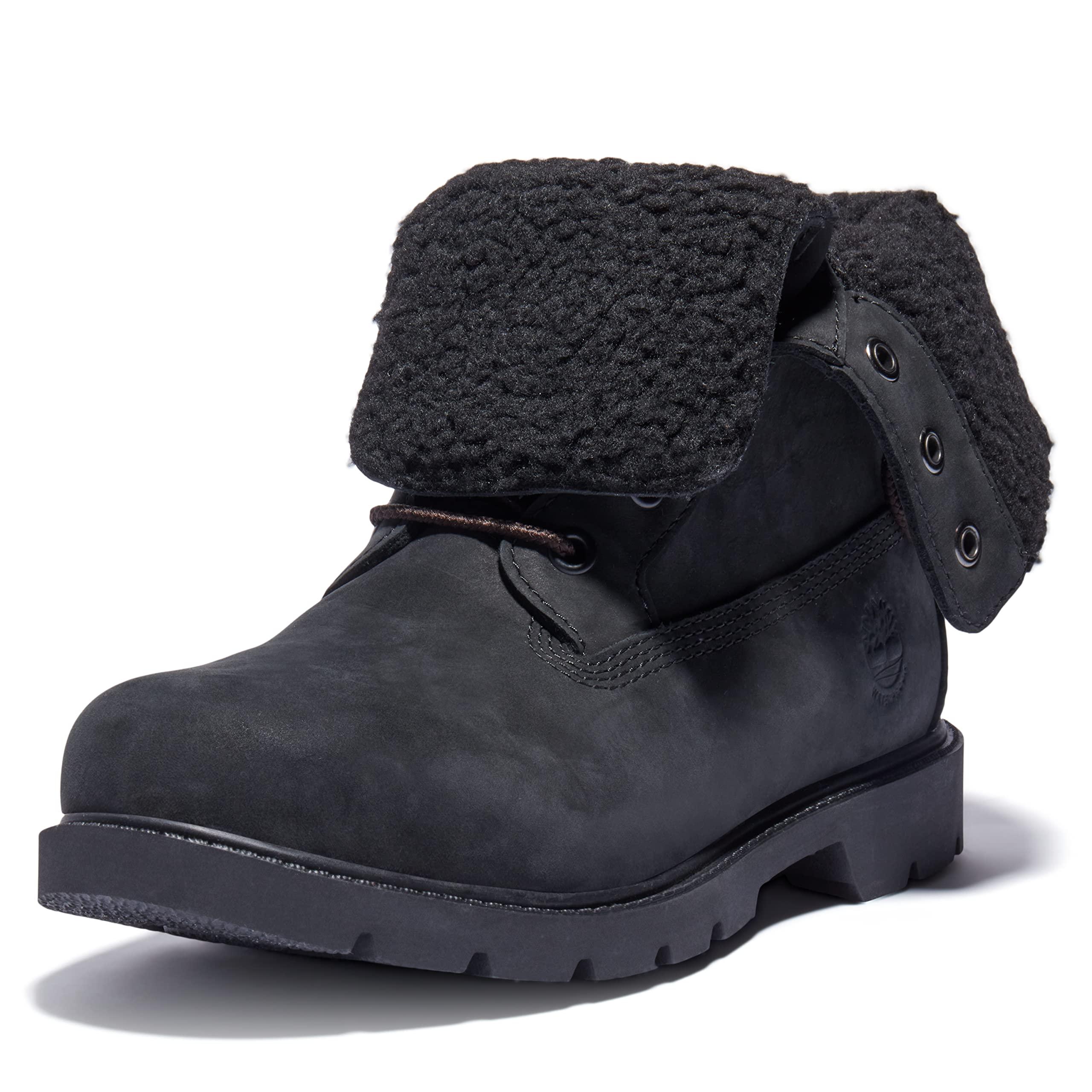 Timberland Linden Woods Waterproof Fleece Fold-down Fashion Boot in Black  Nubuck (Black) - Lyst