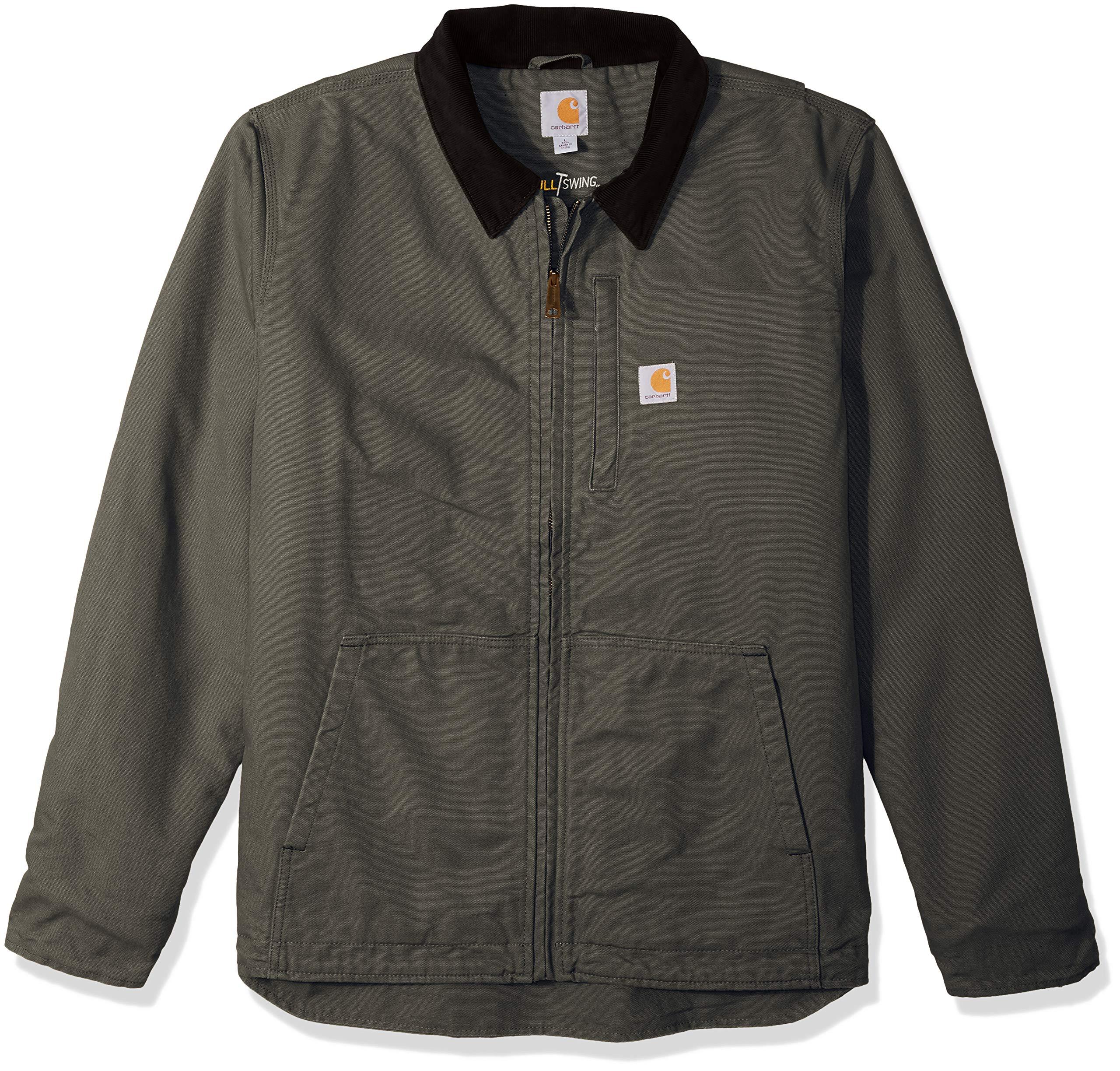 Carhartt Cotton Full Swing Loose Fit Washed Duck Fleece-lined Jacket in  Moss (Gray) for Men - Save 16% | Lyst