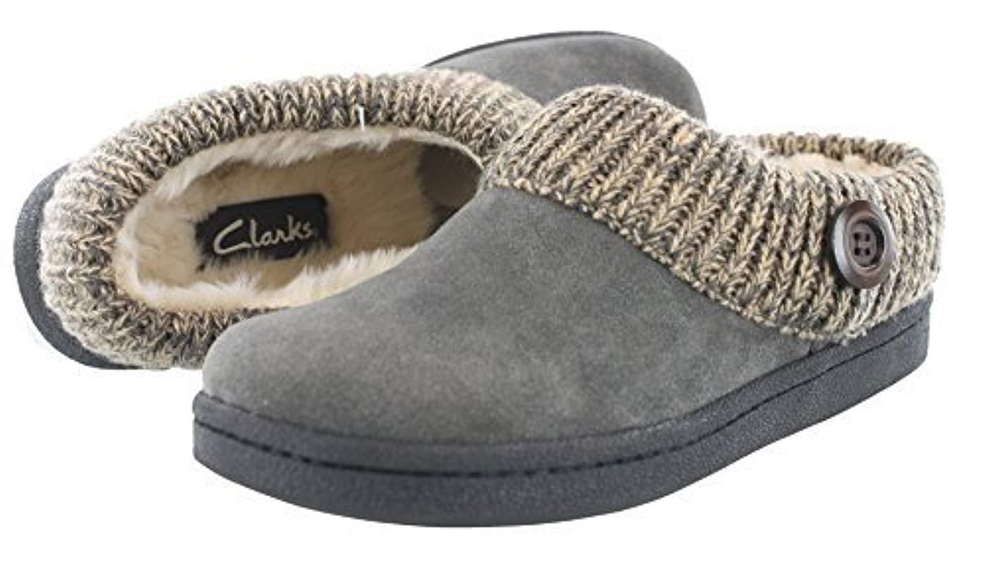 clarks knit collar clog slipper