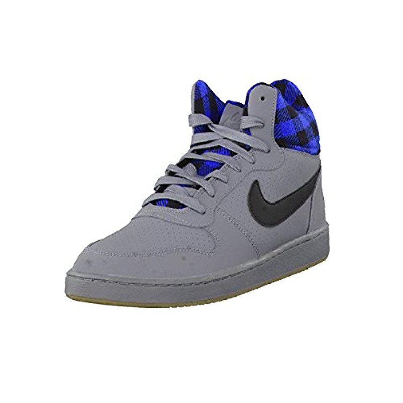 Nike Leather Court Borough Mid Basketball Shoes in Black-Blue-Grey (Blue)  for Men - Lyst