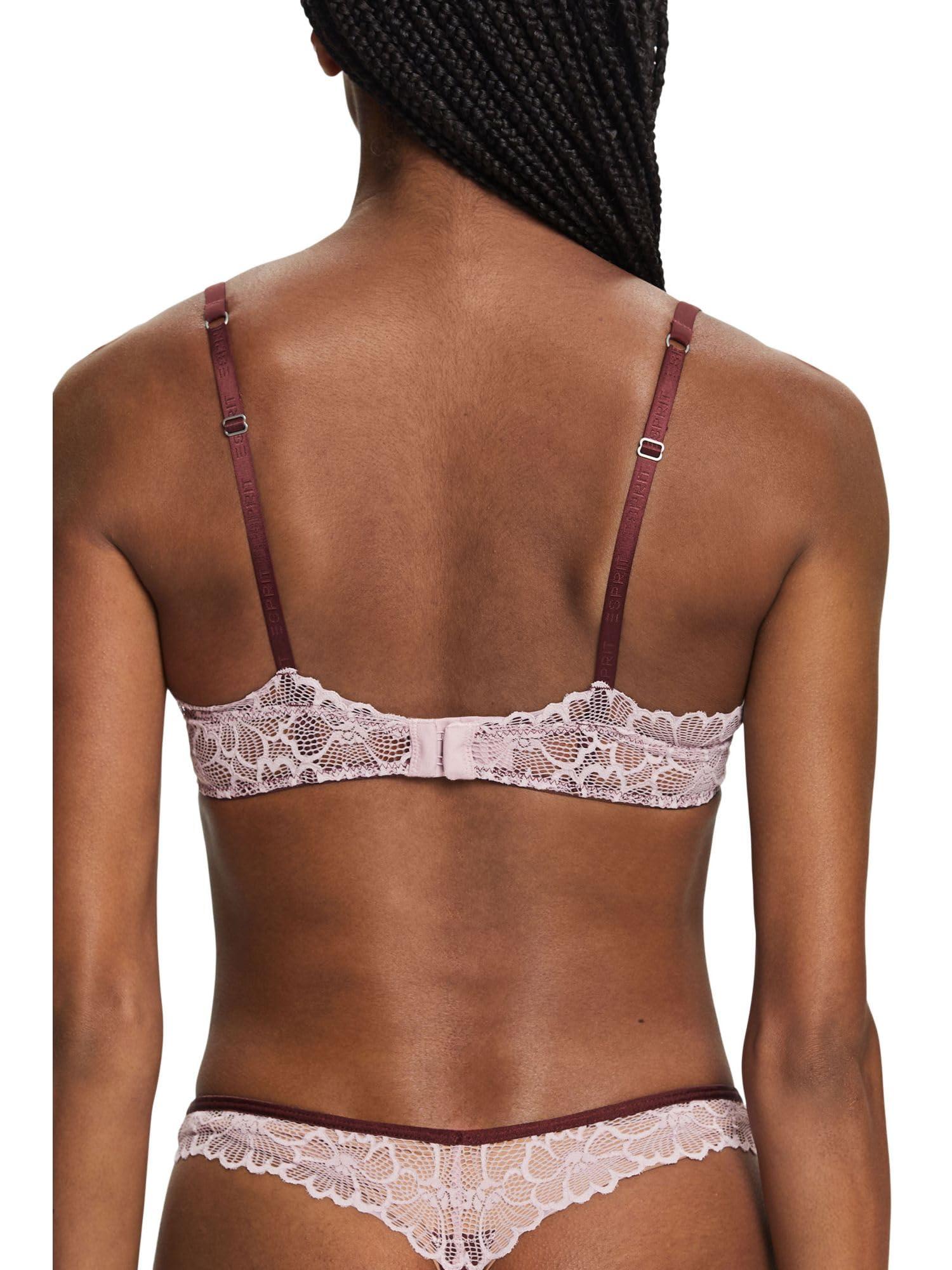 Triangolo Imbottito In Pizzo Rosa