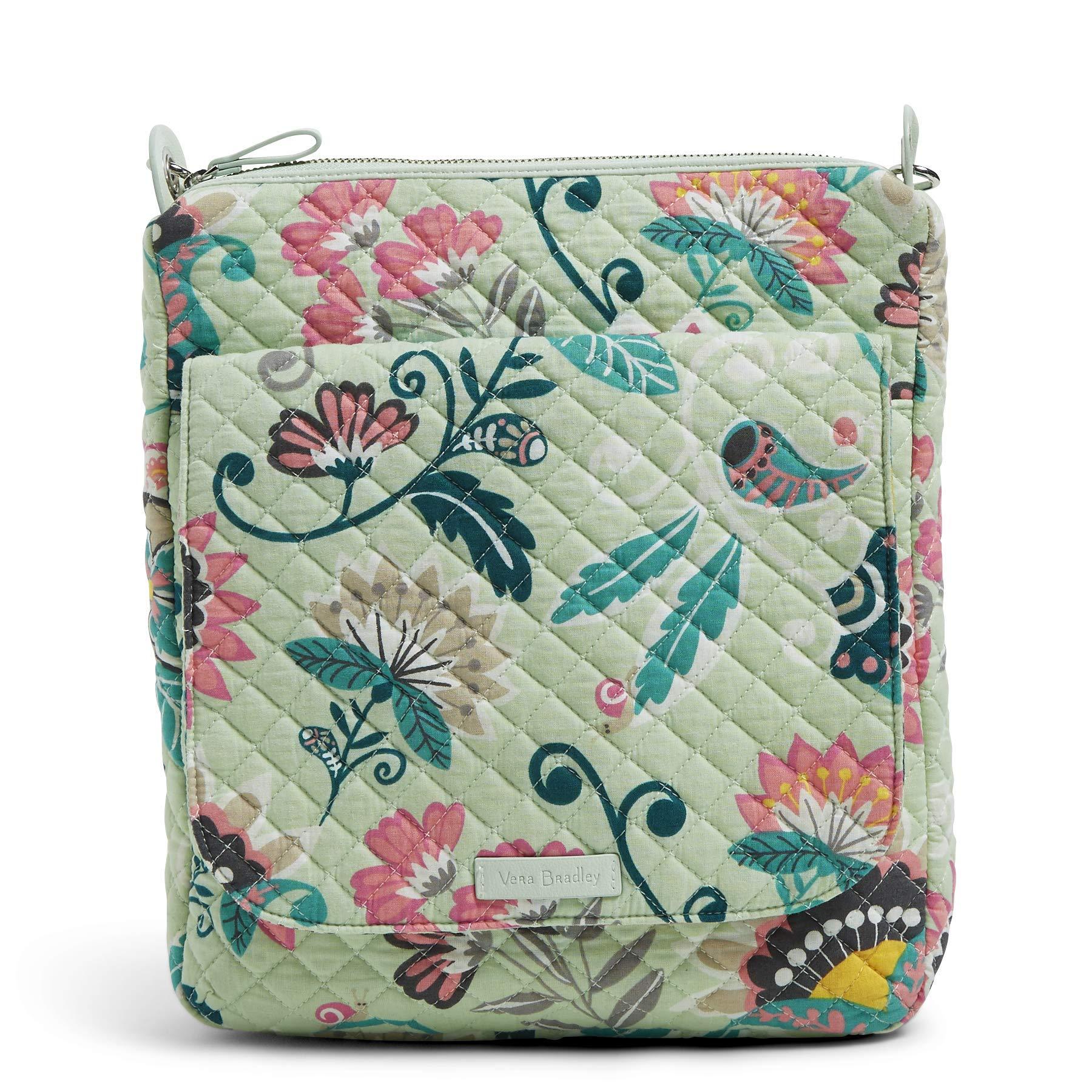 Vera Bradley Signature Cotton Carson Mailbag Crossbody Purse in Mint