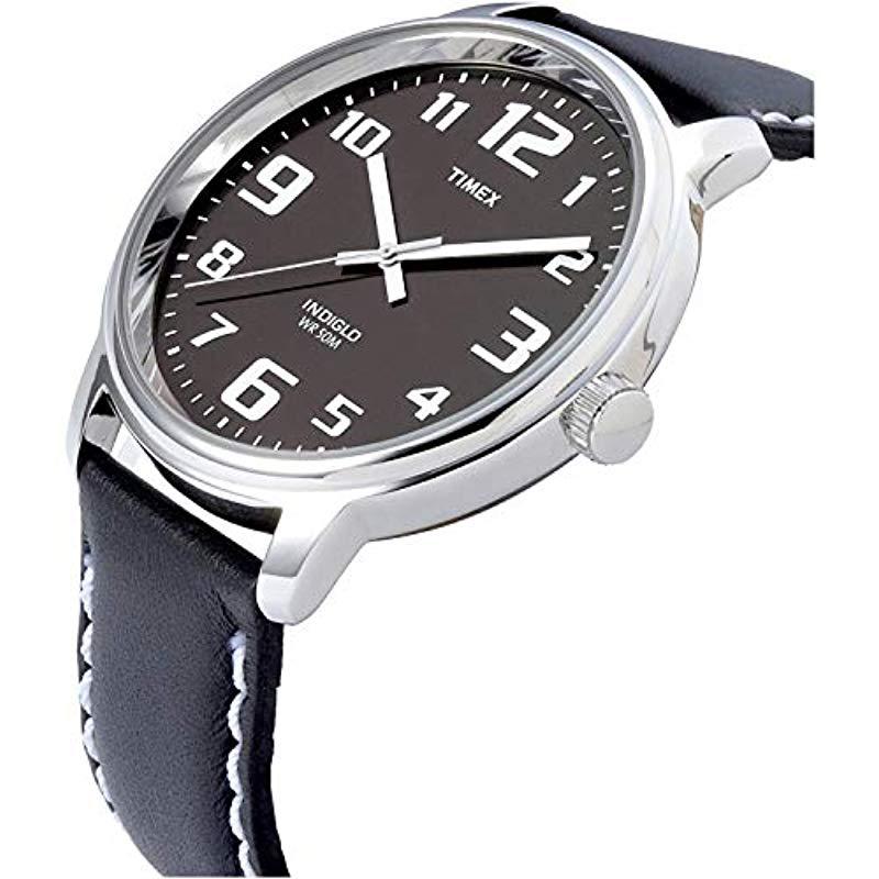 timex men's easy reader large dial watch
