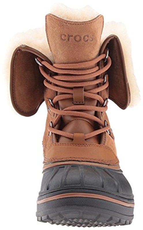 crocs allcast luxe winter boot
