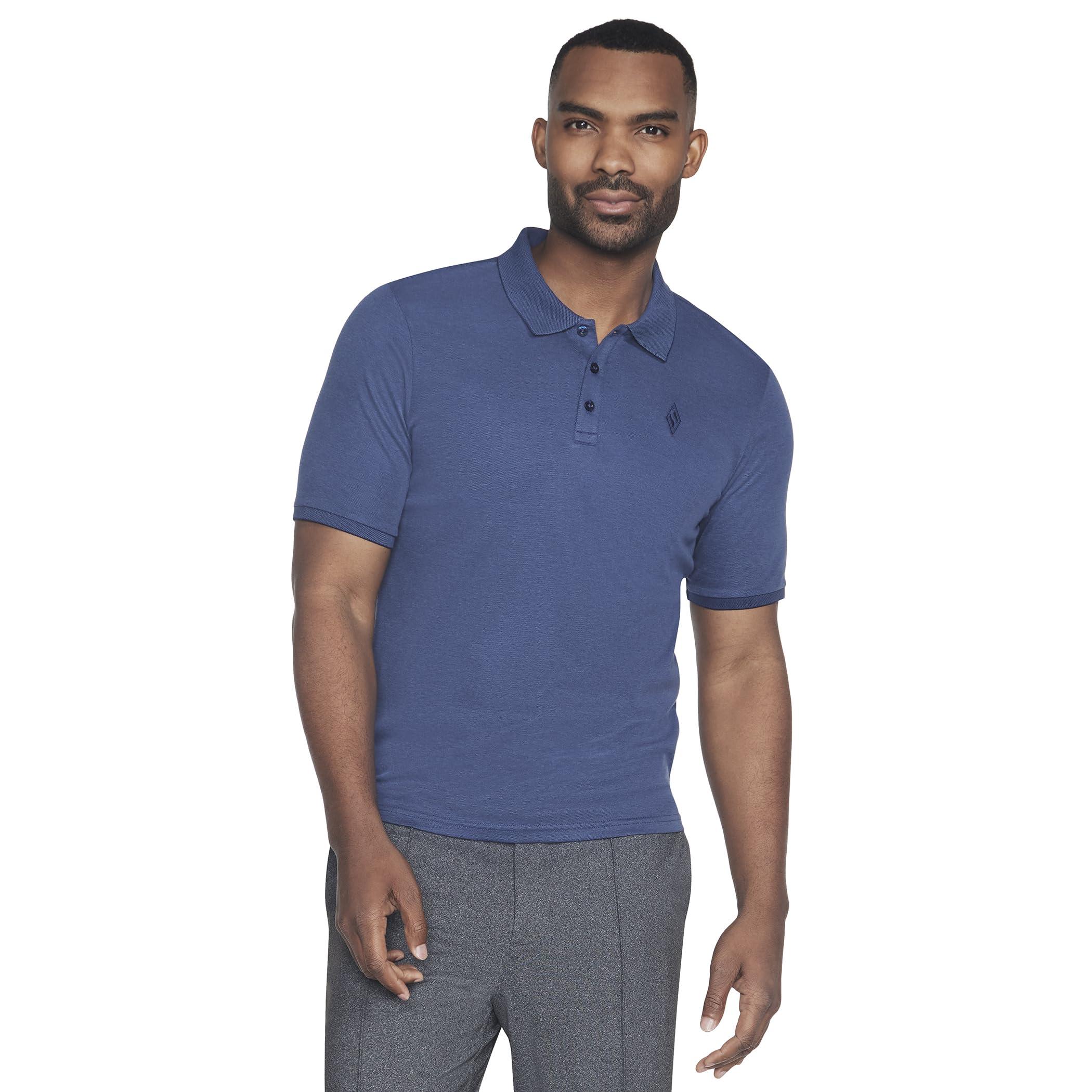 Skechers polo shirt on sale mens grey