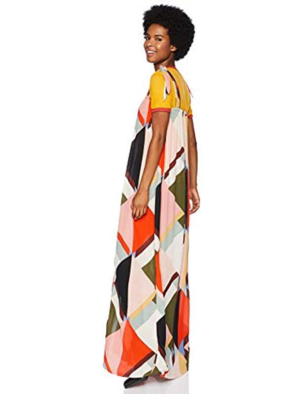 rainbow gate printed maxi dress