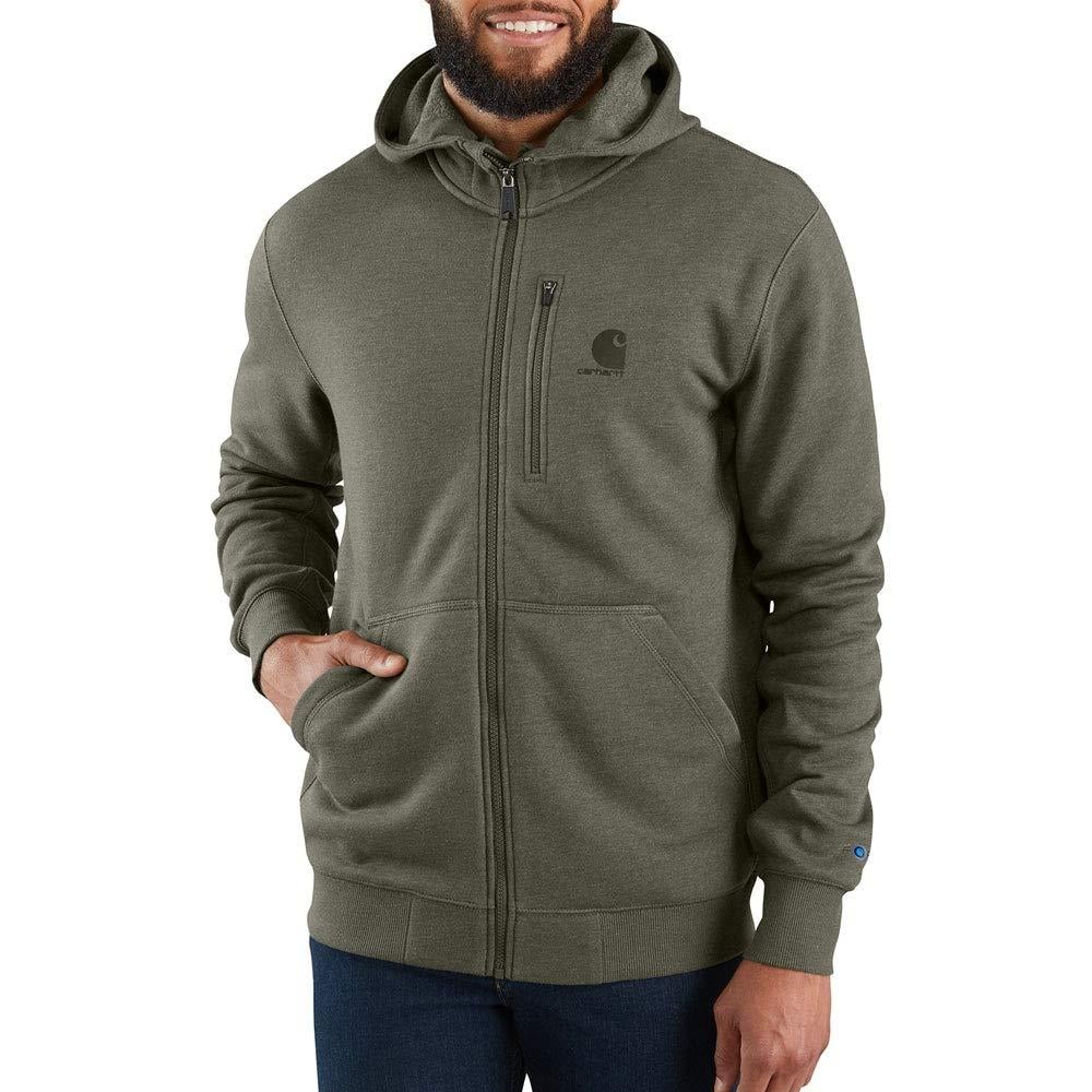 Carhartt Cotton Force Relaxed Fit Midweight Full-zip Sweatshirt in Moss  Heather (Green) for Men | Lyst