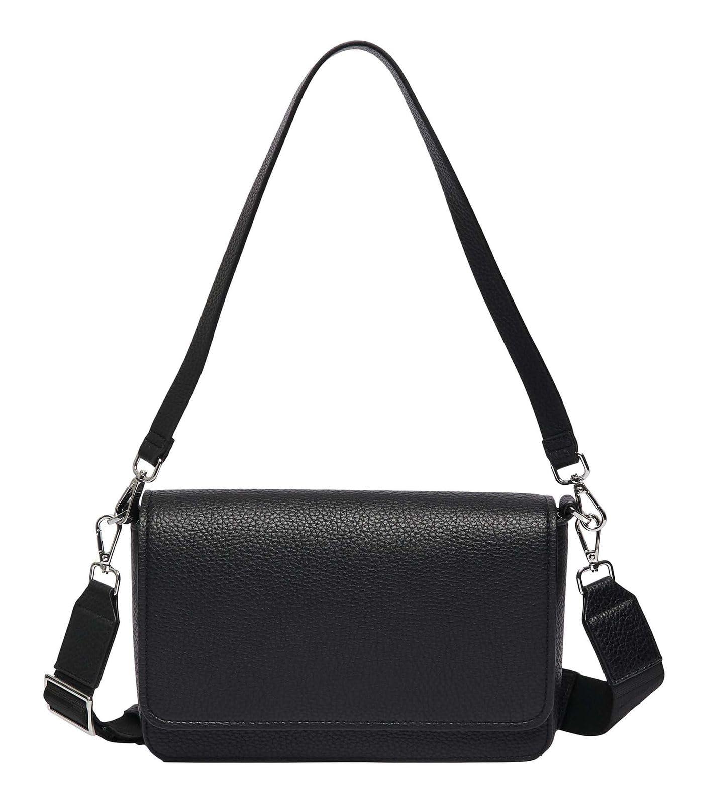 Sac à épaule S.Oliver Crossbody - Gris Et Noir - Femme - Bandoulière Ajustable