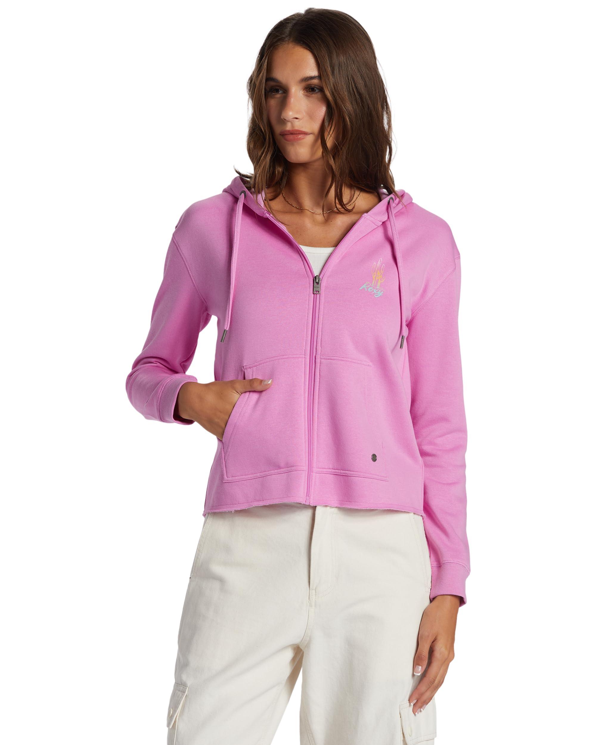 Roxy Zip-up Hooded Sweatshirt in Purple | Lyst
