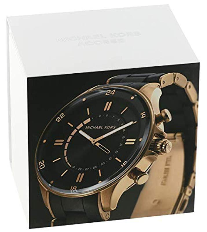 michael kors black hybrid reid watch