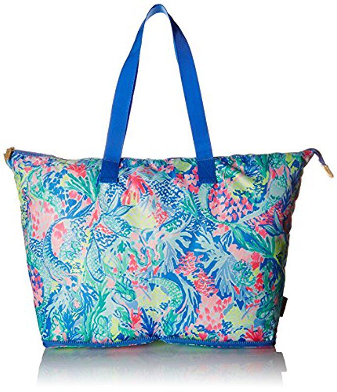 Lilly Pulitzer Getaway Packable Beach Tote in Blue Lyst