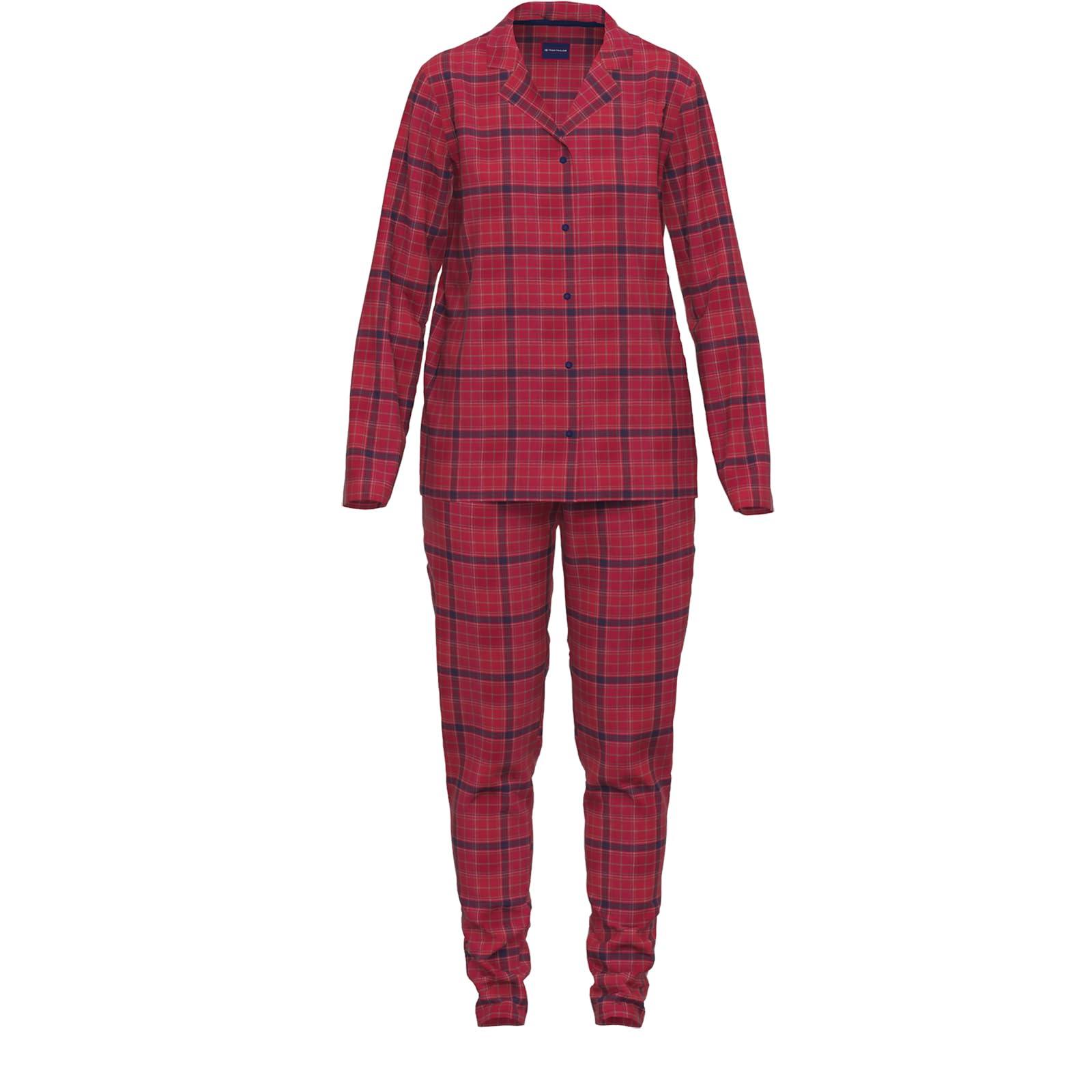 Tom Tailor Flanell-Pyjama in Karo Rot X-Mas DE in | - Lyst