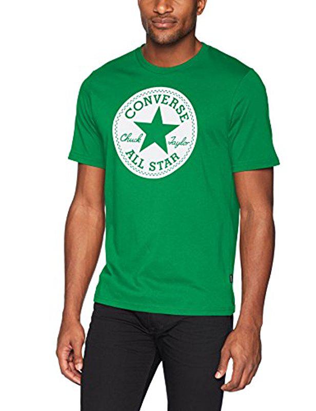 earthquake to continue the first Converse Chuck Patch Short Sleeve T-shirt in Green for Men | Lyst