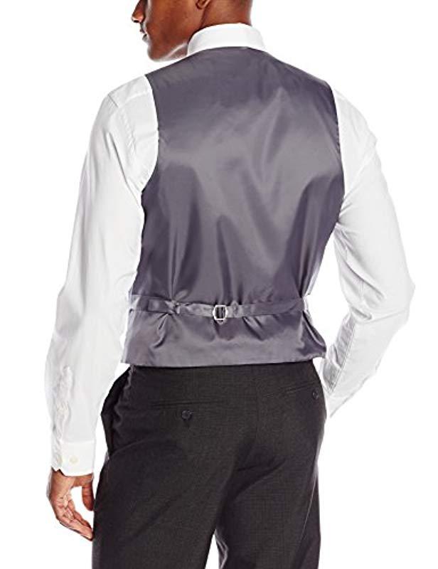 Perry Ellis Mens Slim Fit Suit Separate Blazer, Pant, and Vest