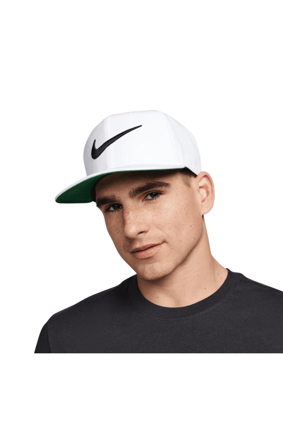 Nike S S Size M/l Sportswear Pro Swoosh Snapback Cap Hat White