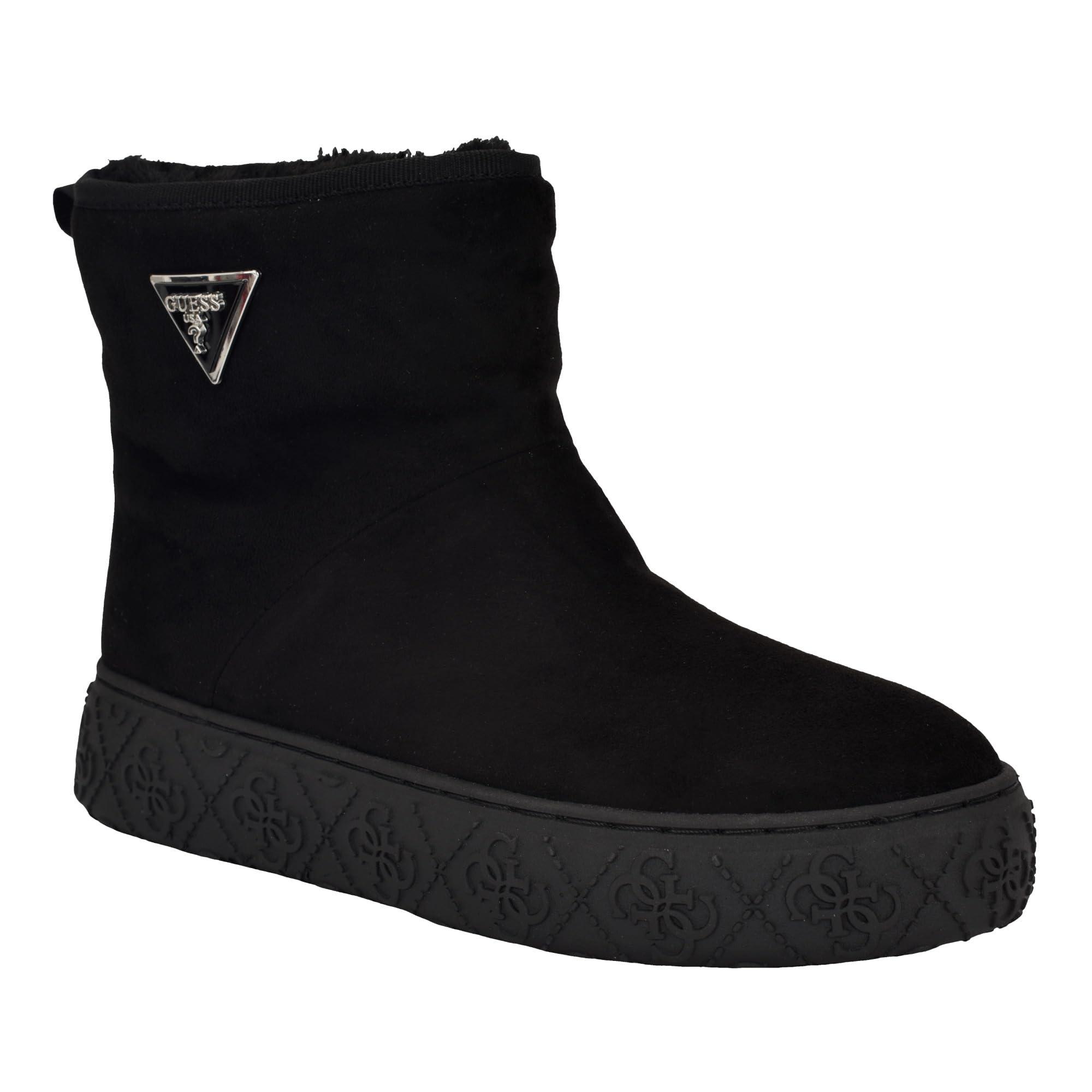 GUESS Women's Hensly Ankle Boot - Chelsea Boot With Lug Sole