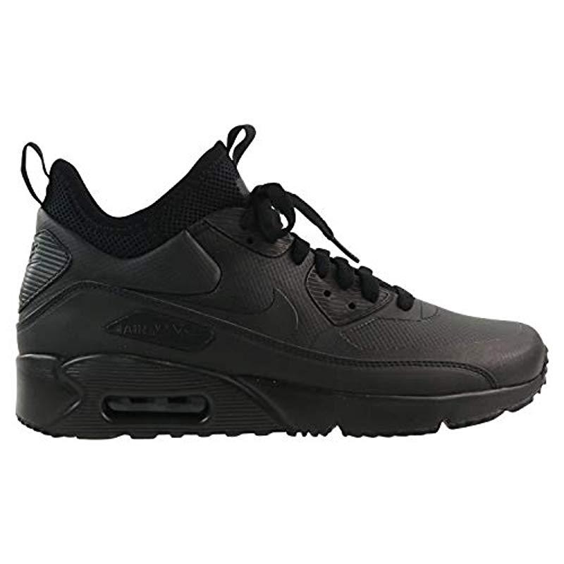 Nike Synthetic Air Max 90 Ultra Mid Winter Ankle Boots/boots Black Mid Boots for Men - Lyst
