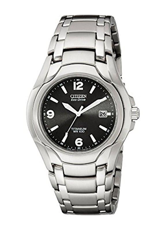 Citizen Eco-drive Titanium Wr100 Watch in Silver/Black (Metallic) for Men |  Lyst