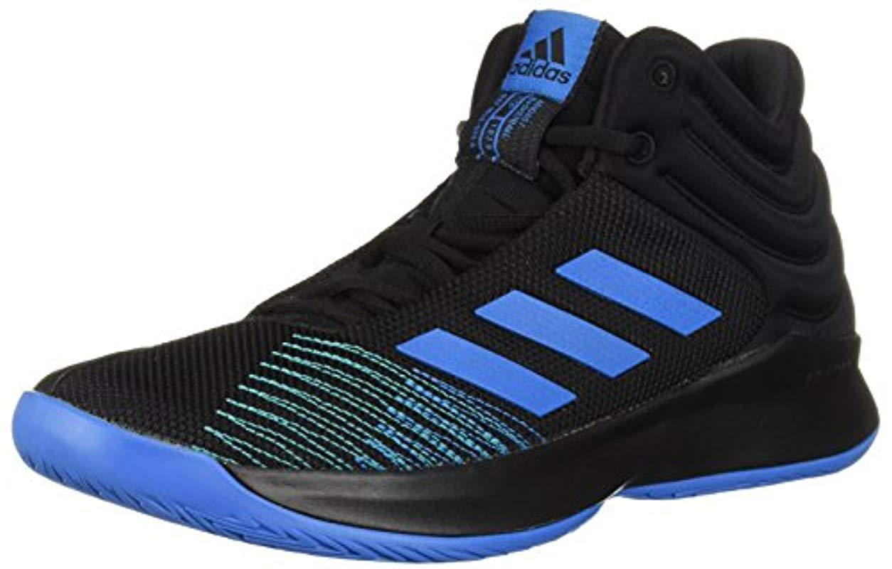 adidas Synthetic Pro Spark 2018 Basketball Shoe in Black/Bright Blue/Black  (Black) for Men | Lyst