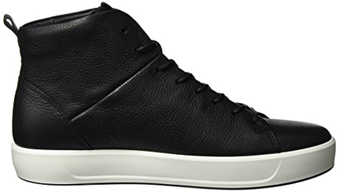 Ecco Leather Soft 8 High Top (black 2) Men's Lace Up Casual Shoes for Men |  Lyst