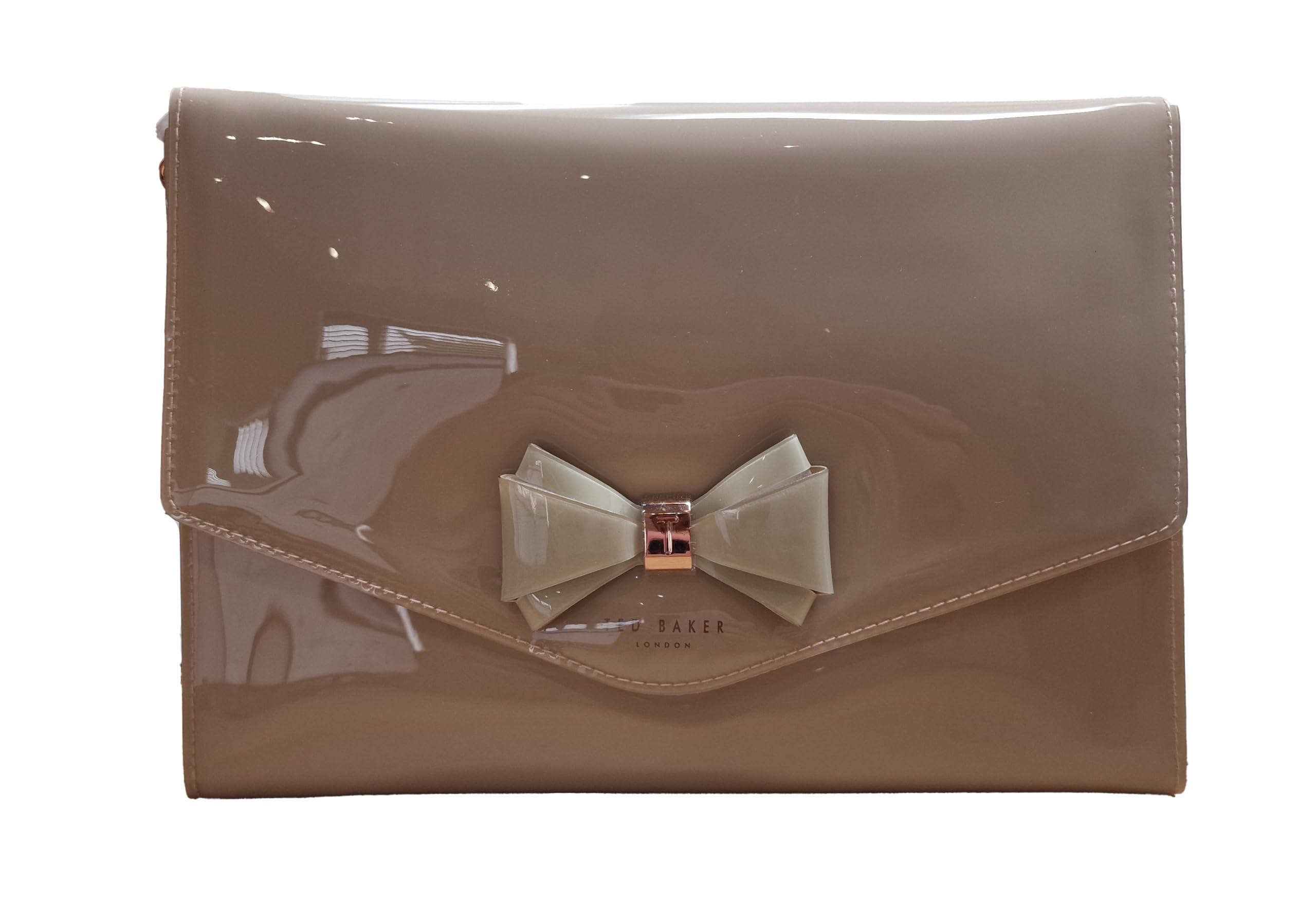 Ted Baker Caneei Branded Bow Detail Envelope Clutch Pouch In Light Pink in Brown Lyst UK