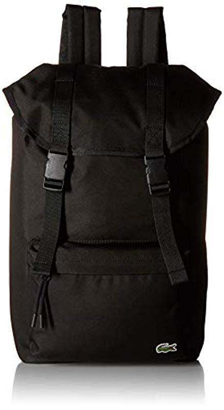 lacoste flap backpack