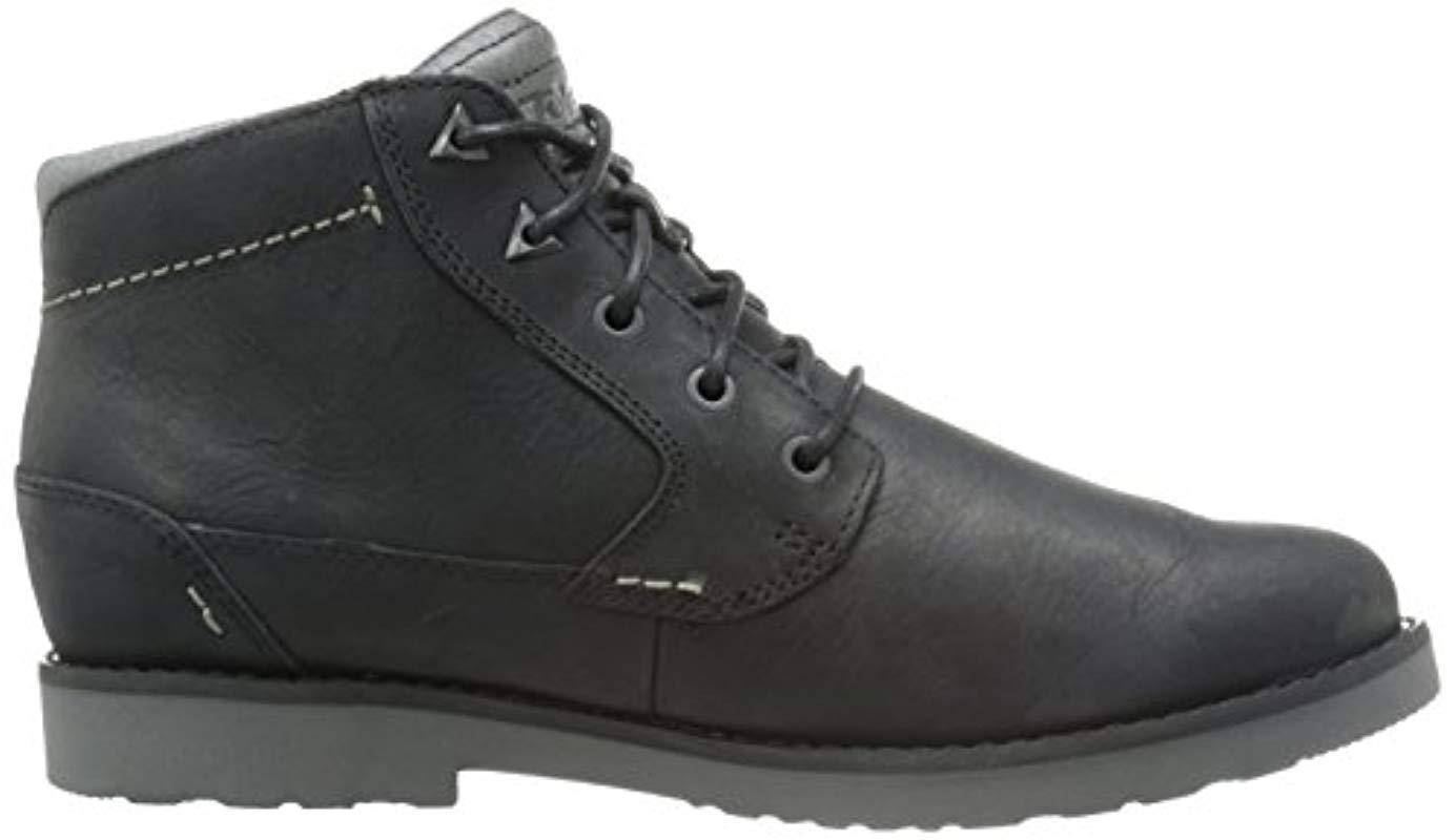 Teva Durban Leather Chukka Boot in Black for Men Lyst
